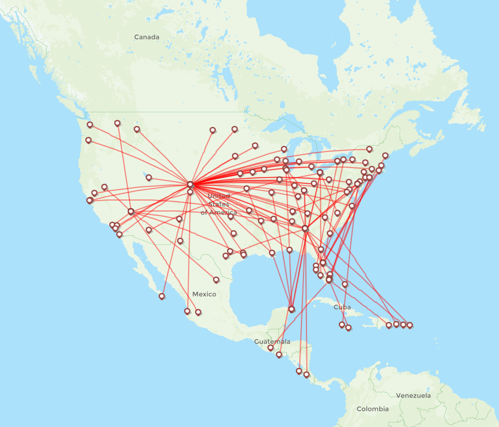 Frontier Airlines – airline info and route map - Flight Routes