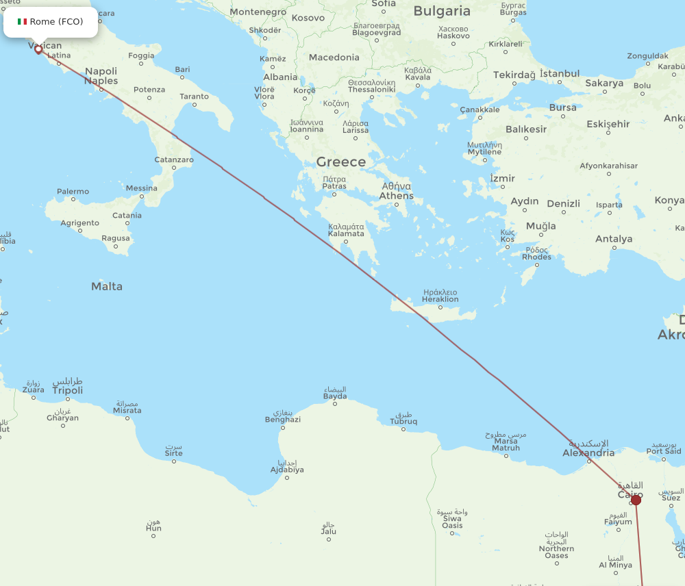 Flights from Rome to Sohag FCO to HMB Flight Routes