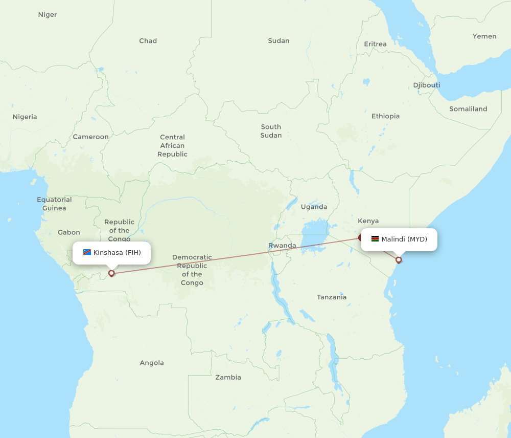 All Flight Routes From Kinshasa To Malindi Fih To Myd Flight Routes 0652