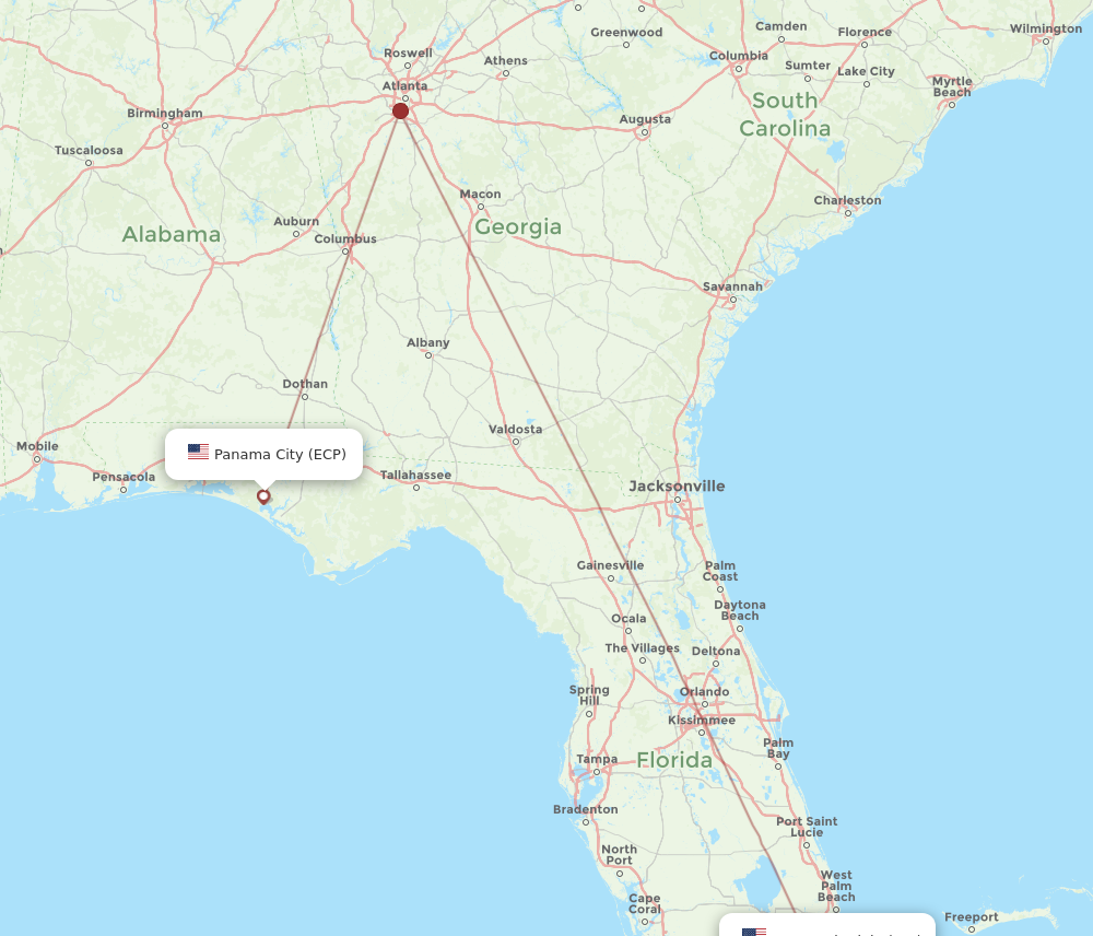 Flights from Fort Lauderdale to Panama City FLL to ECP Flight