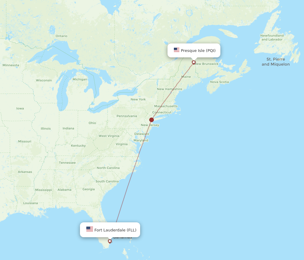 Flights from Fort Lauderdale to Presque Isle FLL to PQI Flight