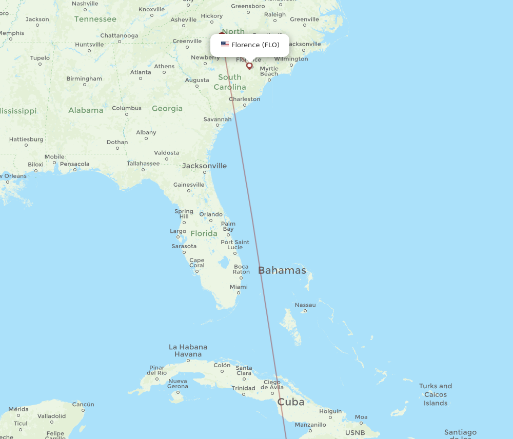 Flights from Florence to Montego Bay FLO to MBJ Flight Routes