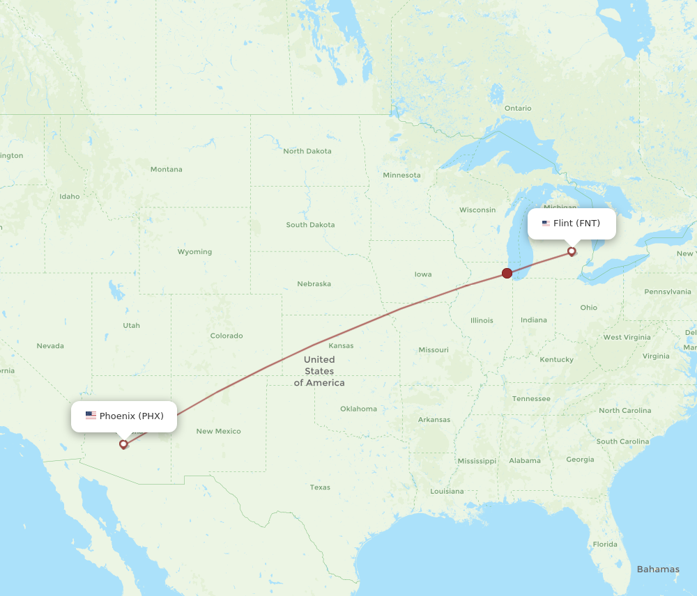 Flights from Flint to Phoenix FNT to PHX Flight Routes