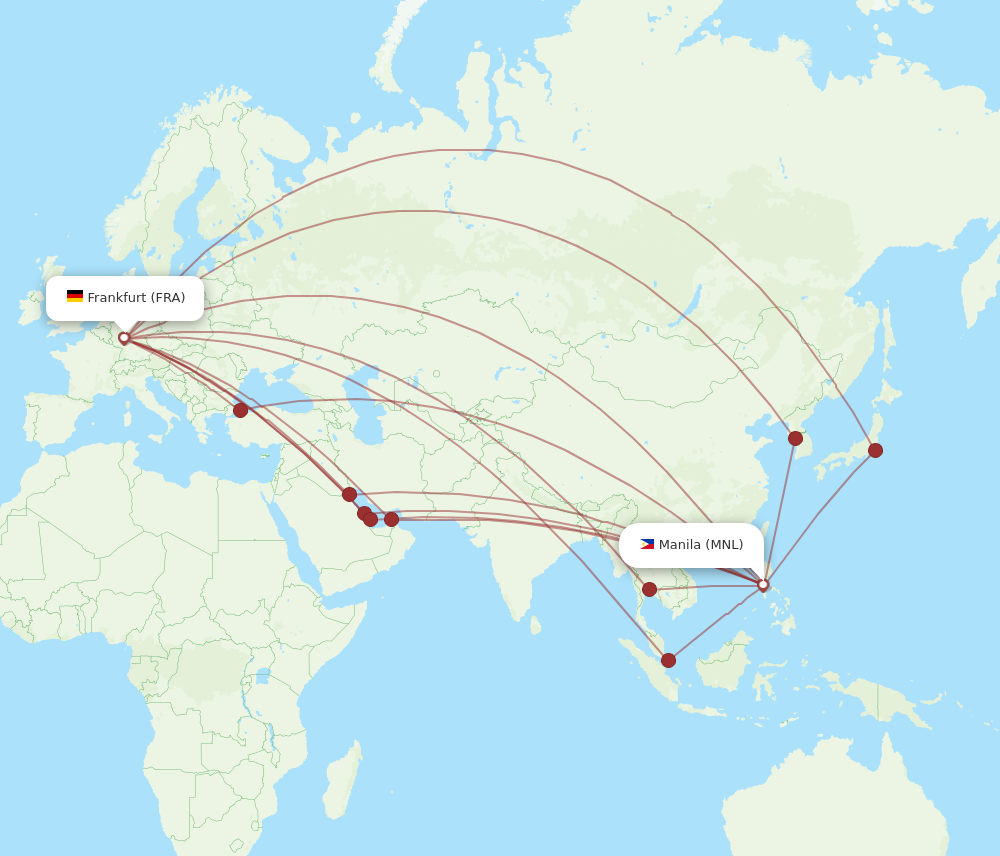 ram is travelling from frankfurt to manila