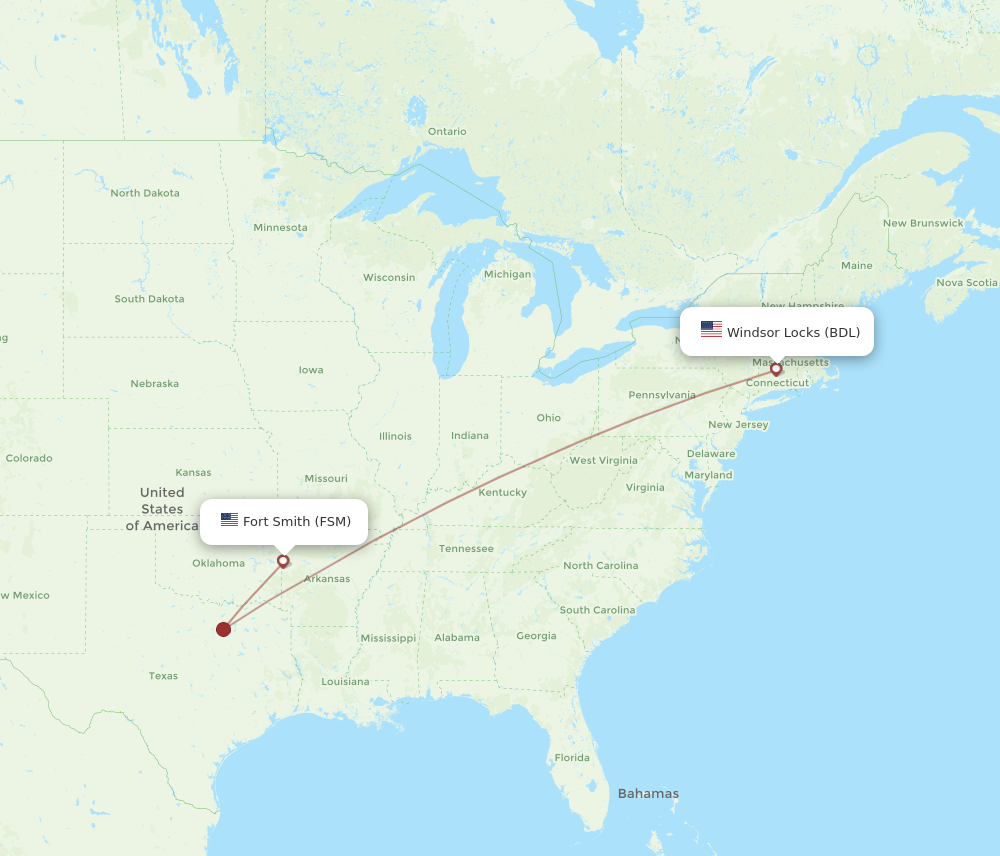 Flights from Fort Smith to Hartford FSM to BDL Flight Routes