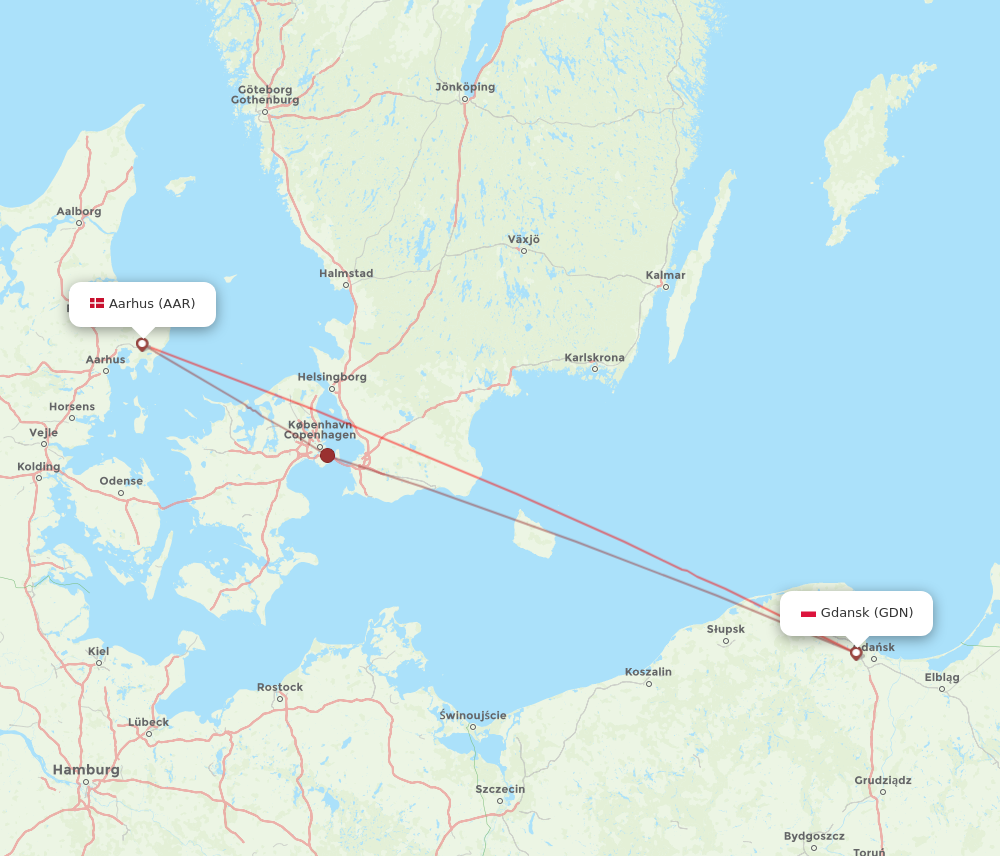 Flights From Gdansk To Aarhus, GDN To AAR - Flight Routes