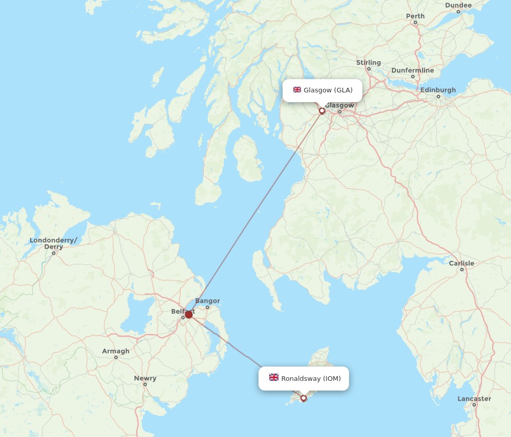 Flights from Glasgow to Isle Of Man, GLA to IOM - Flight Routes