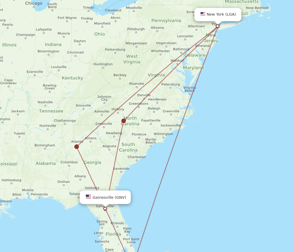 Atl to store lga one way