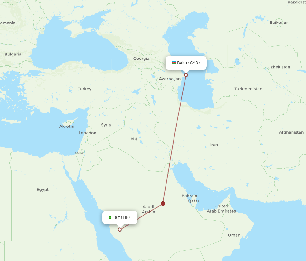 Flights From Baku To Taif Gyd To Tif Flight Routes 1650