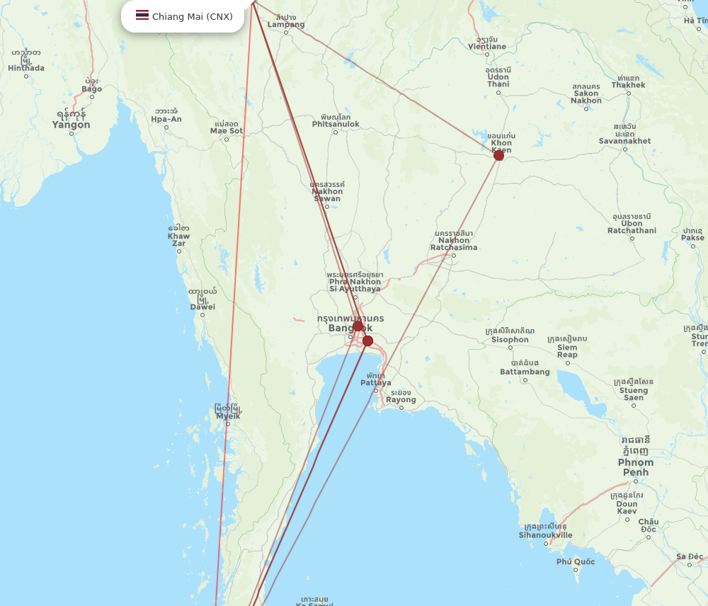 Flights from Phuket to Chiang Mai HKT to CNX Flight Routes