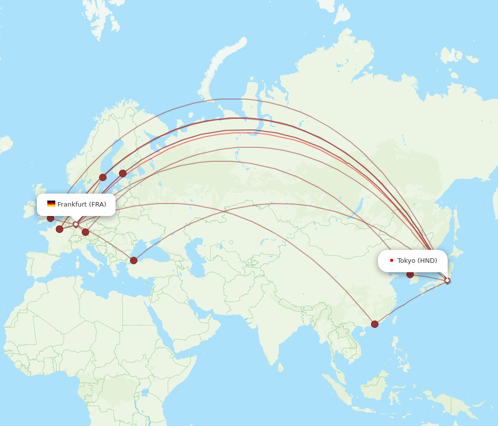 All Flight Routes From Tokyo To Frankfurt Hnd To Fra Flight Routes 3214