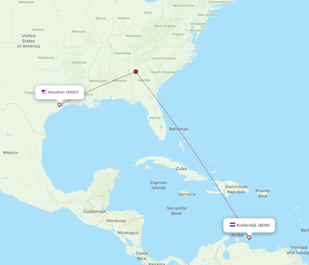 Flights from Houston to Bonaire HOU to BON Flight Routes