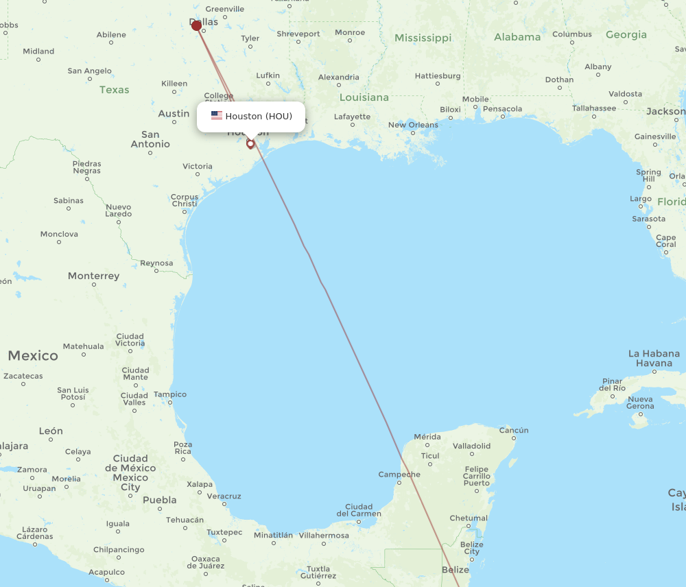 Flights from Houston to Comayagua HOU to XPL Flight Routes