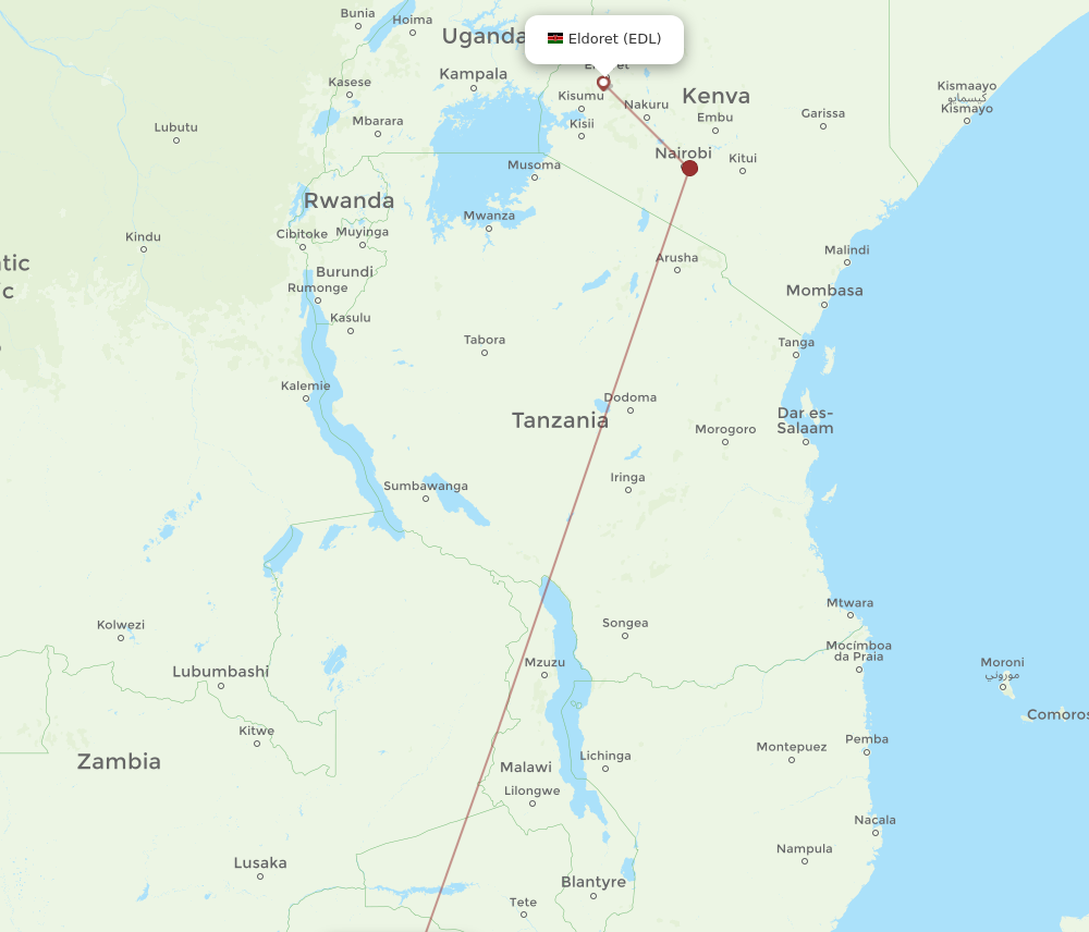 All Flight Routes From Harare To Eldoret Hre To Edl Flight Routes 0125