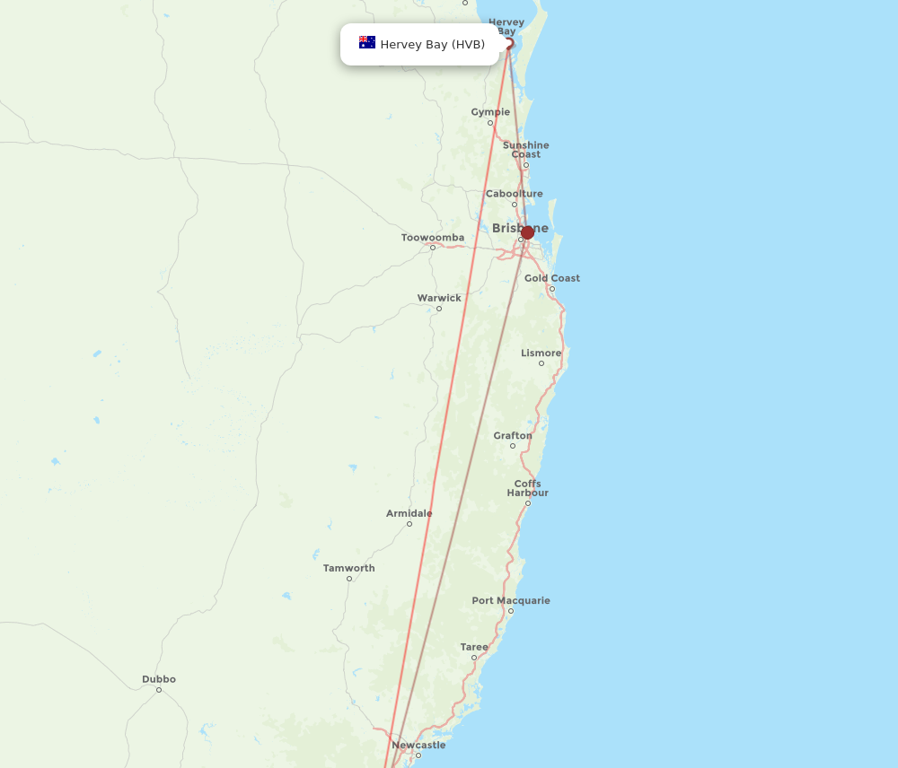 Flights from Hervey Bay to Sydney HVB to SYD Flight Routes