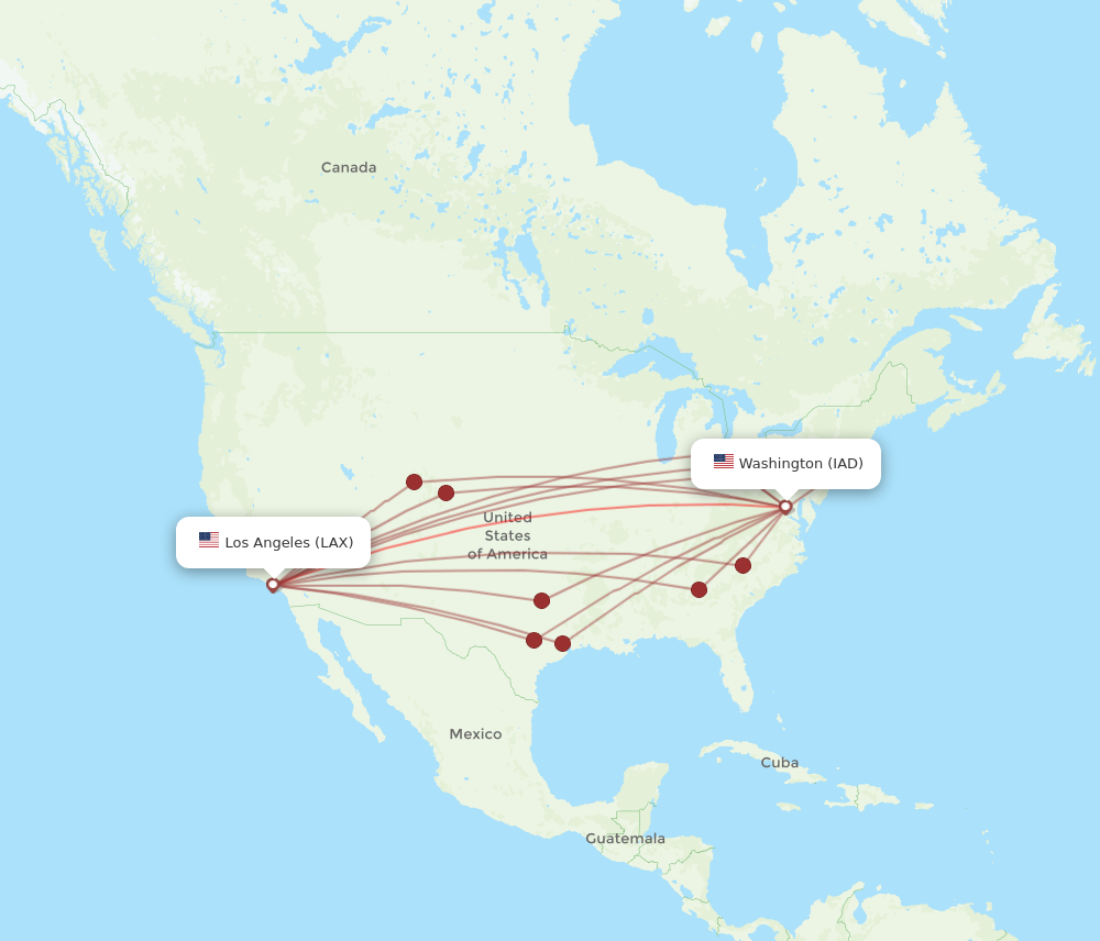 Iad to lax hot sale one way