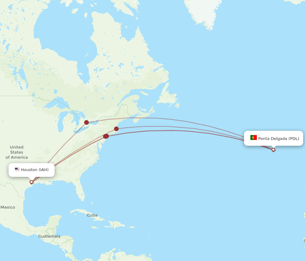 Flights from Houston to Ponta Delgada Azores IAH to PDL