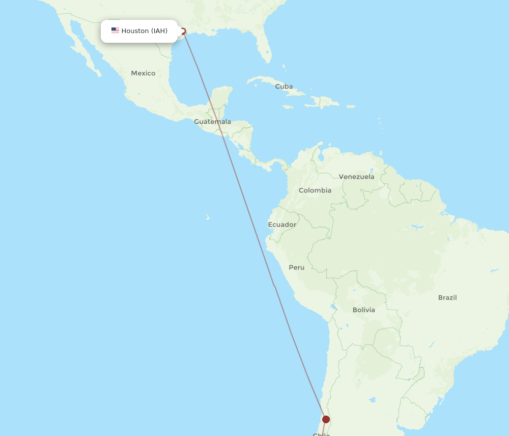 Flights from Houston to Puerto Montt IAH to PMC Flight Routes