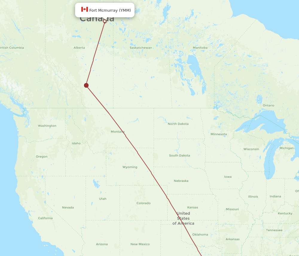 Flights from Houston to Fort McMurray IAH to YMM Flight Routes