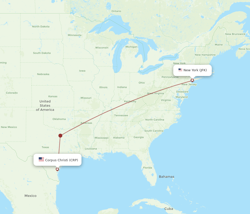 Flights From New York To Corpus Christi, JFK To CRP - Flight Routes