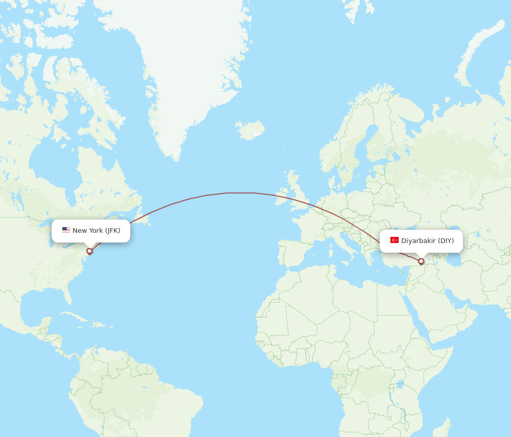 Flights From New York To Diyarbakir JFK To DIY Flight Routes   JFK DIY 