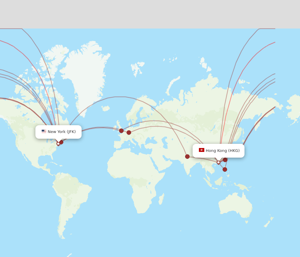 All Flight Routes From New York To Hong Kong Jfk To Hkg Flight Routes