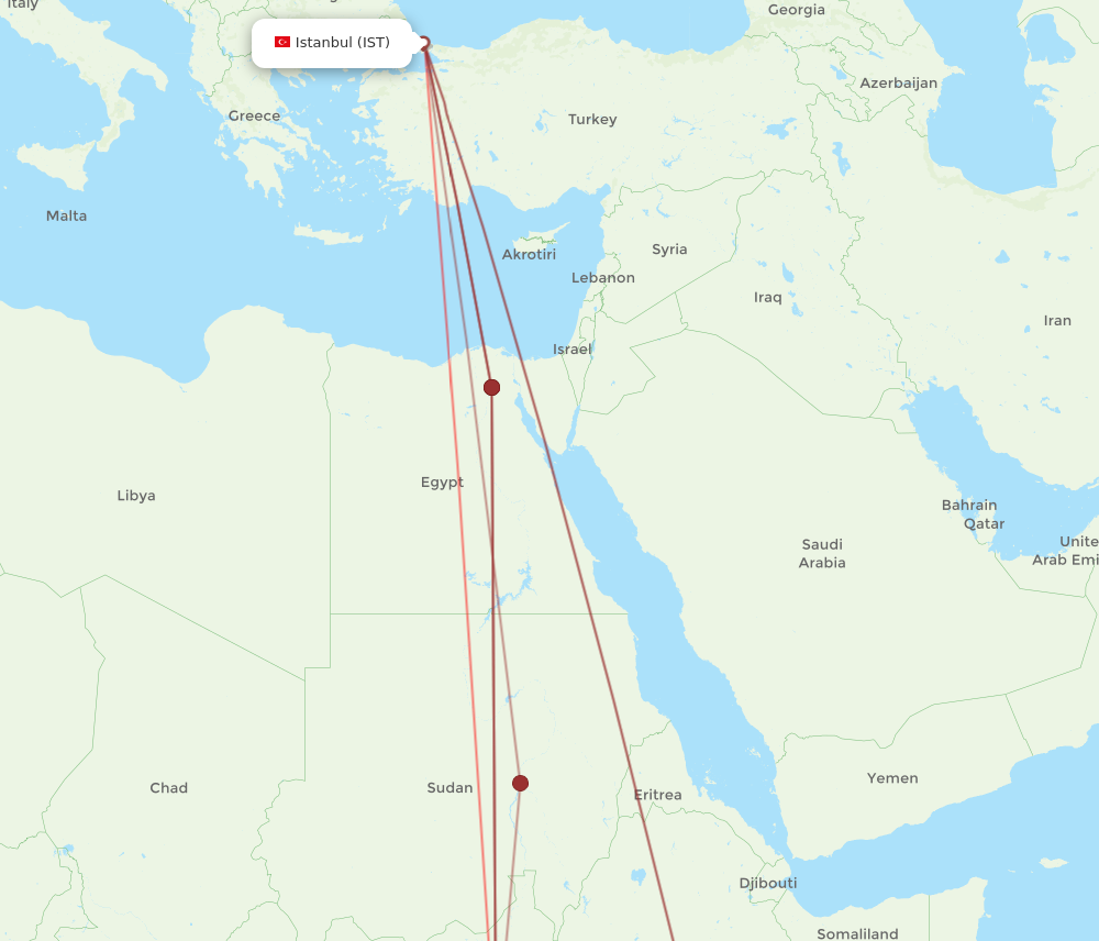 All Flight Routes From Juba To Istanbul Jub To Ist Flight Routes 7479