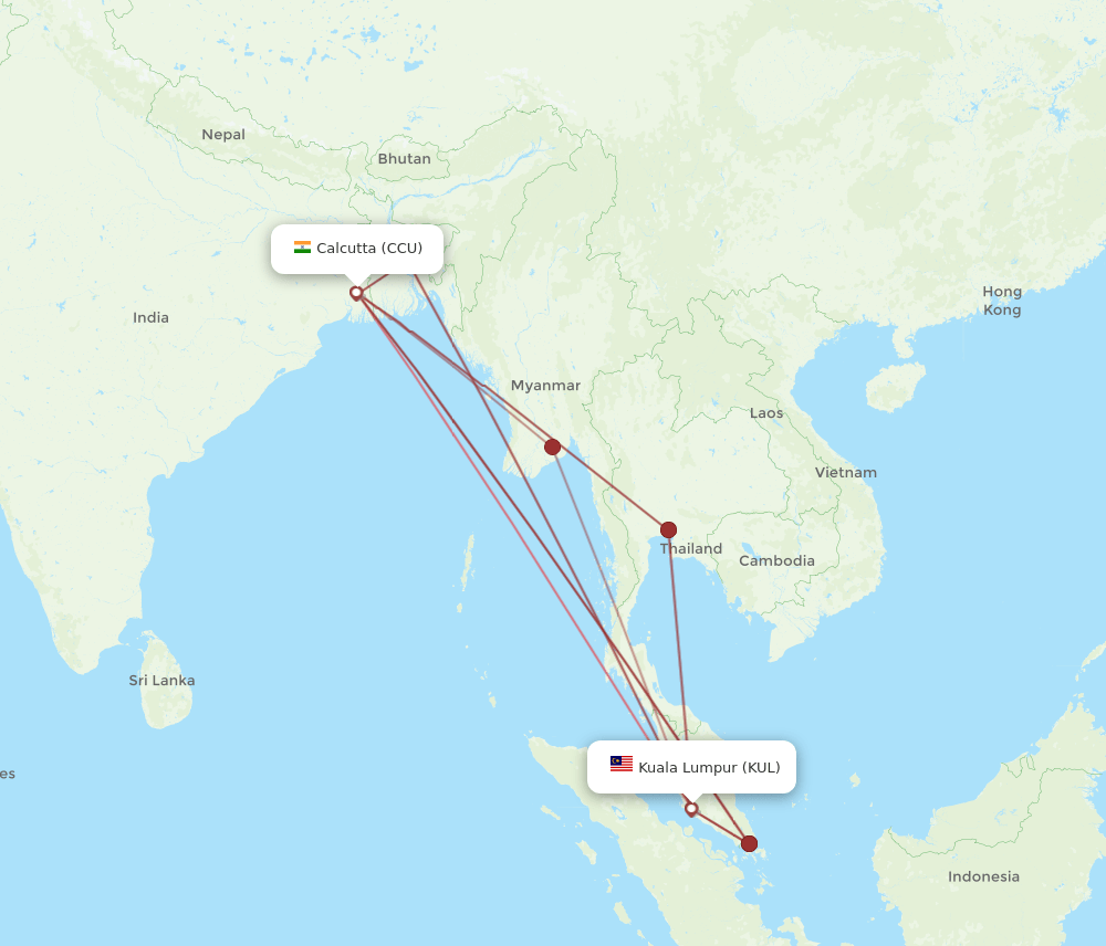 All Flight Routes From Kuala Lumpur To Kolkata Kul To Ccu Flight Routes 6800