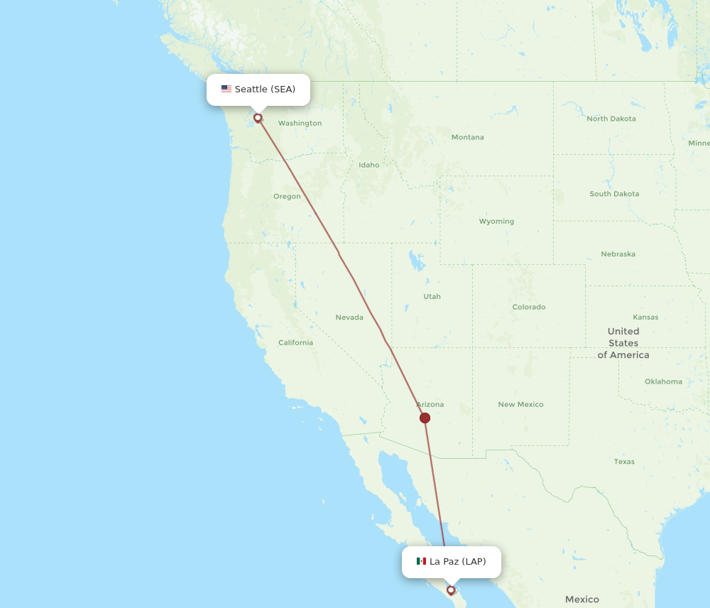 Flights from La Paz to Seattle LAP to SEA Flight Routes