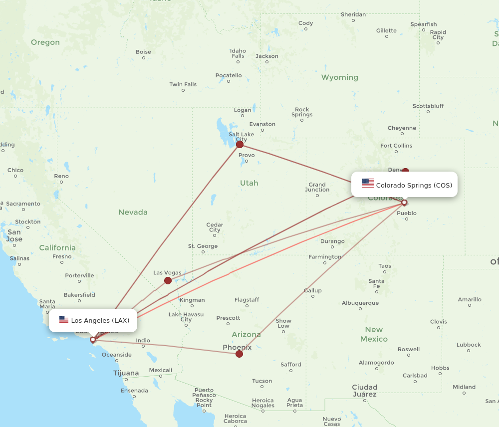 Flights from Los Angeles to Colorado Springs LAX to COS Flight