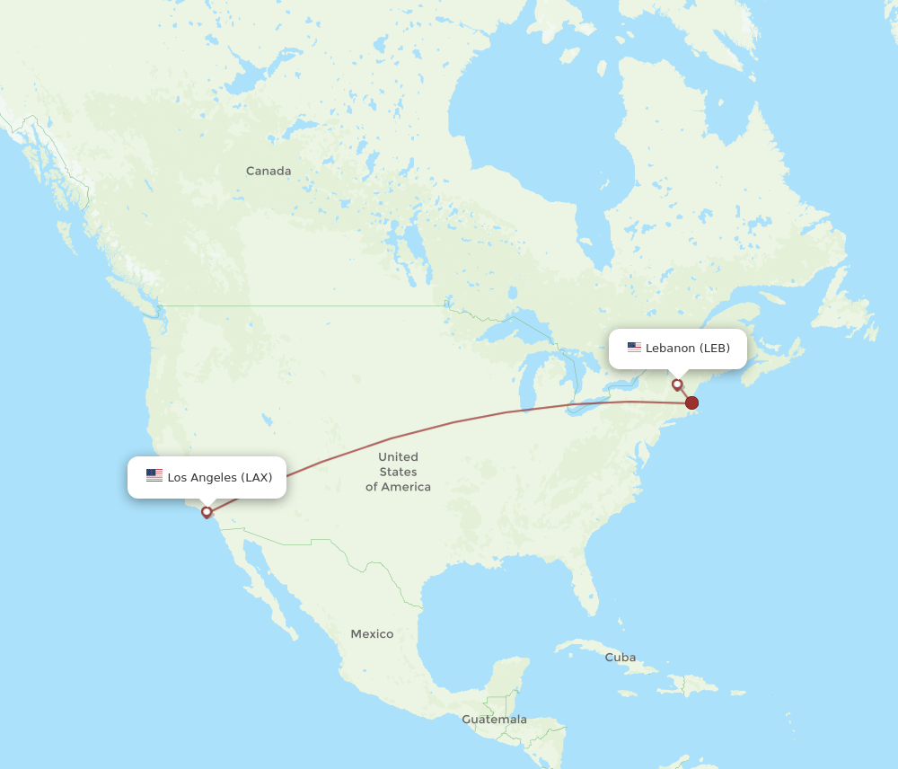 Flights from Los Angeles to Lebanon LAX to LEB Flight Routes