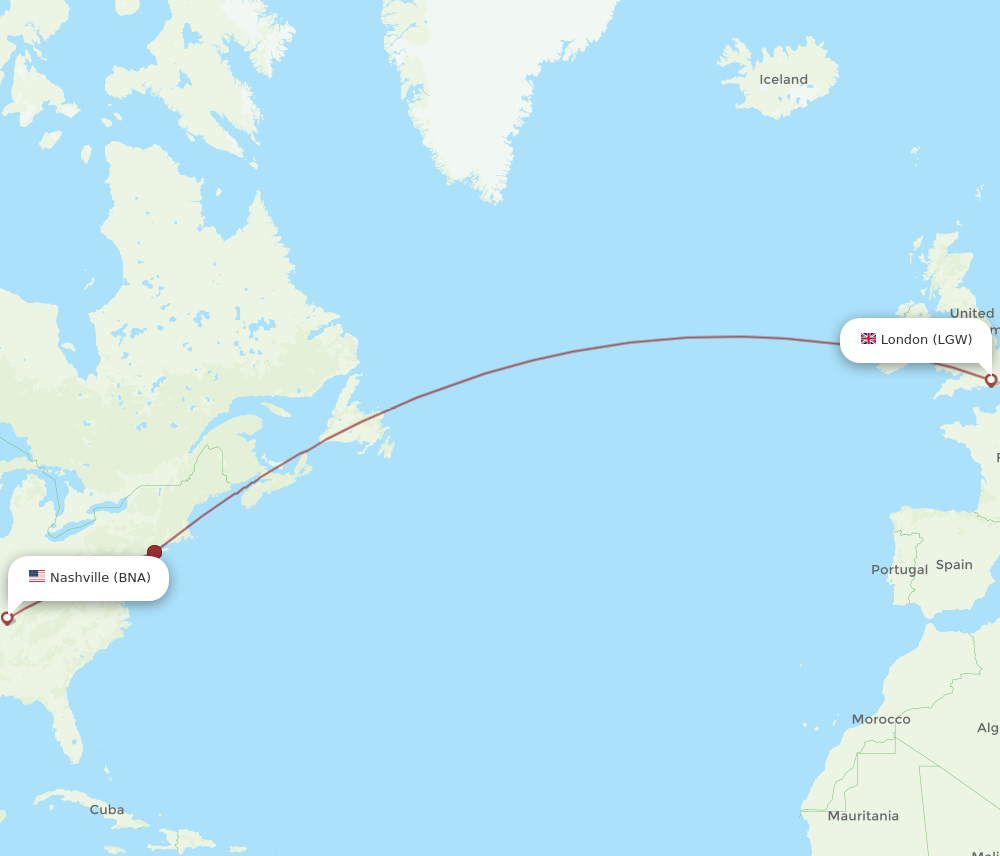 All Flight Routes From London To Nashville Lgw To Bna Flight Routes 1795