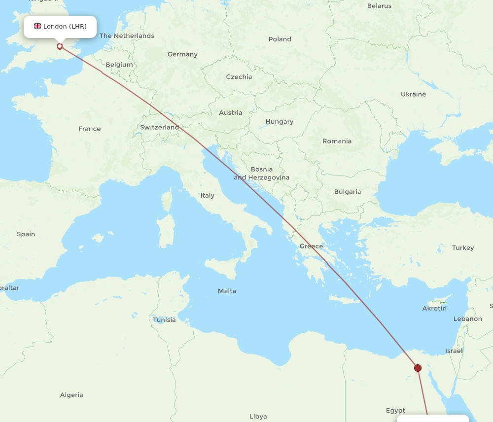 Flights from London to Aswan LHR to ASW Flight Routes