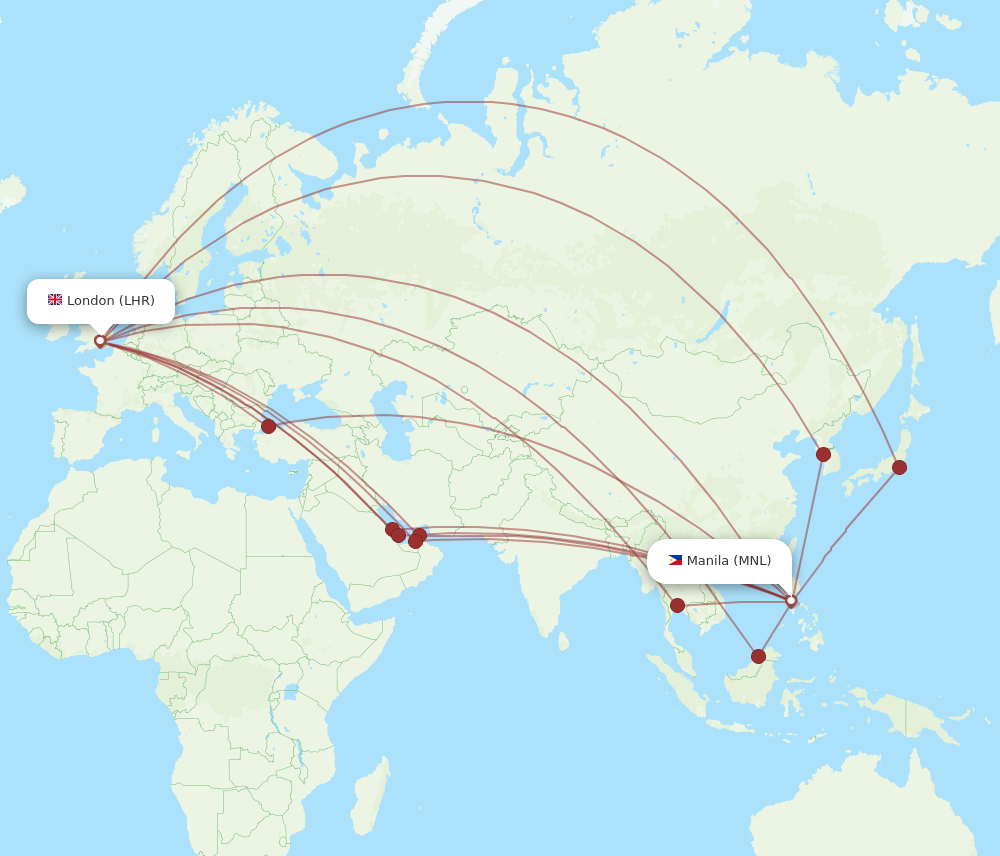 All Flight Routes From London To Manila Lhr To Mnl Flight Routes 3837