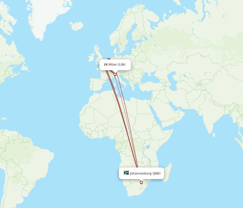 All Flight Routes From Milan To Johannesburg Lin To Jnb Flight Routes 7812