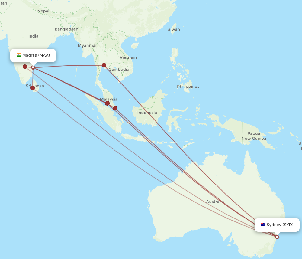 india to australia travel time in flight