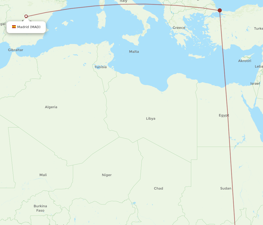 All Flight Routes From Madrid To Juba Mad To Jub Flight Routes 7419