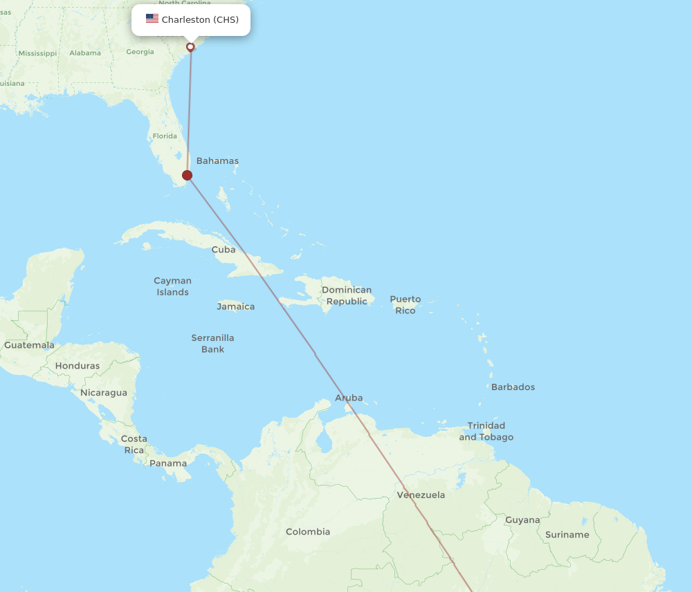 Flights from Manaus to Charleston, MAO to CHS - Flight Routes