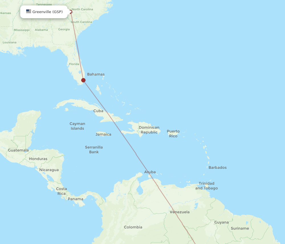 Flights from Manaus to Greenville, MAO to GSP - Flight Routes