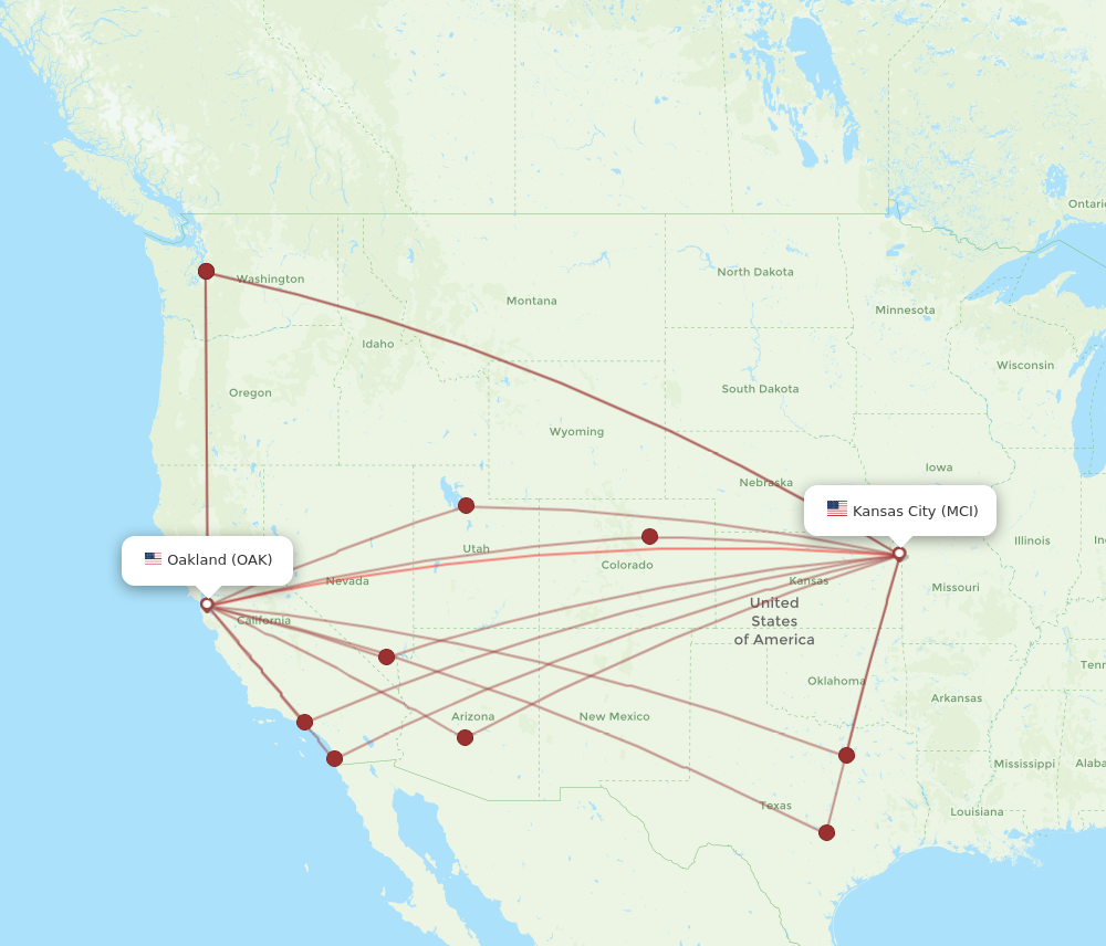 round trip tickets kansas city to oakland