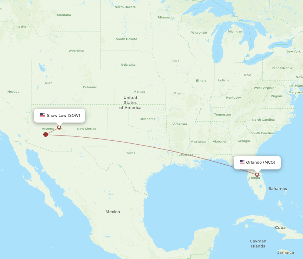 Flights from Orlando to Show Low MCO to SOW Flight Routes