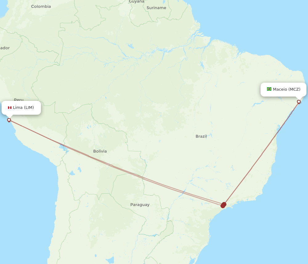 Flights from Maceio to Lima MCZ to LIM Flight Routes