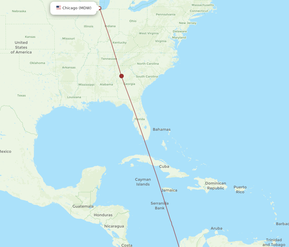 Flights from Chicago to Bogota MDW to BOG Flight Routes