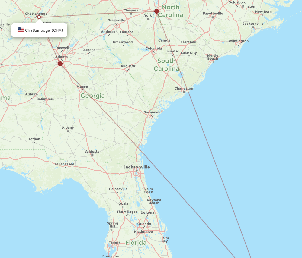 Flights from Marsh Harbour to Chattanooga MHH to CHA Flight Routes