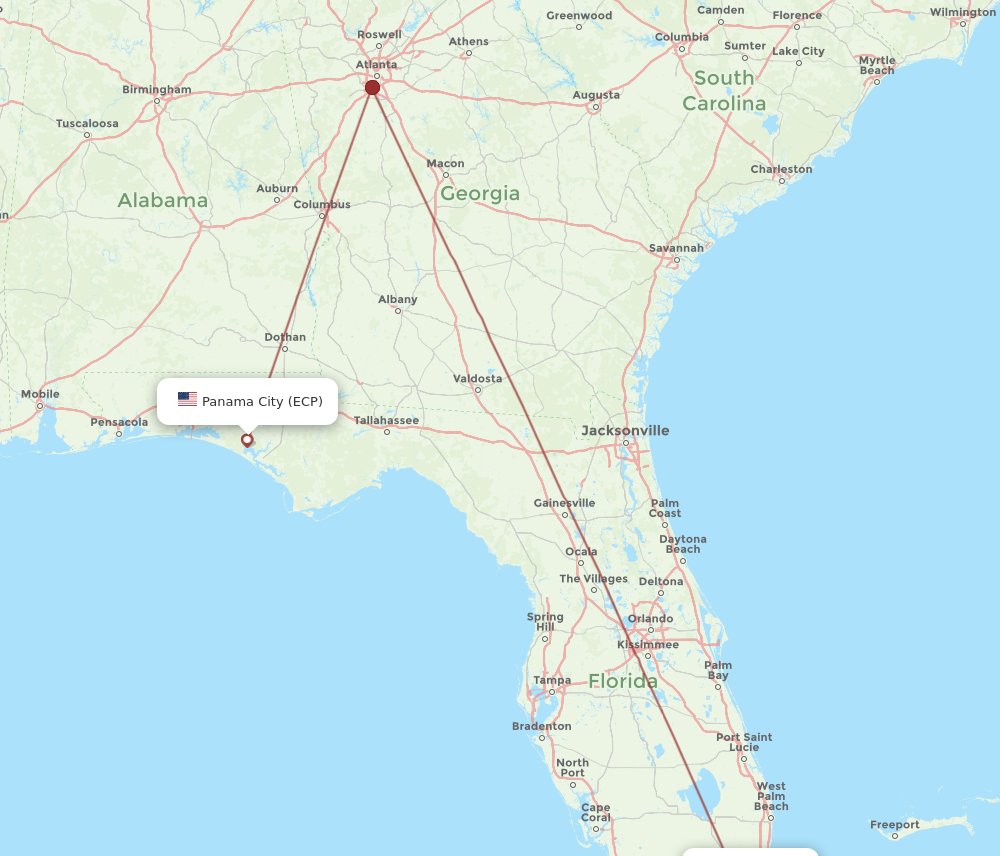 Flights from Miami to Panama City MIA to ECP Flight Routes