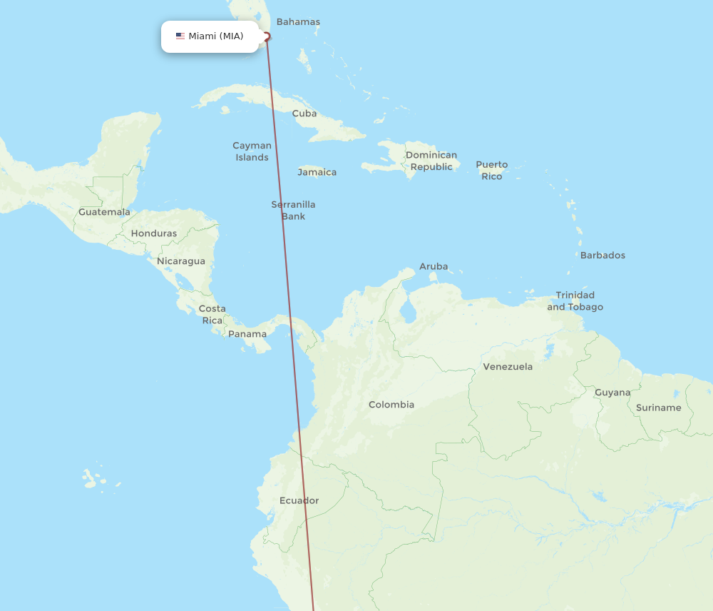 Flights from Miami to Puerto Maldonado MIA to PEM Flight Routes