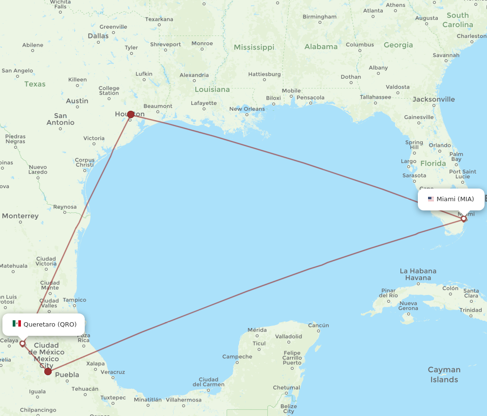 Flights from Miami to Queretaro MIA to QRO Flight Routes