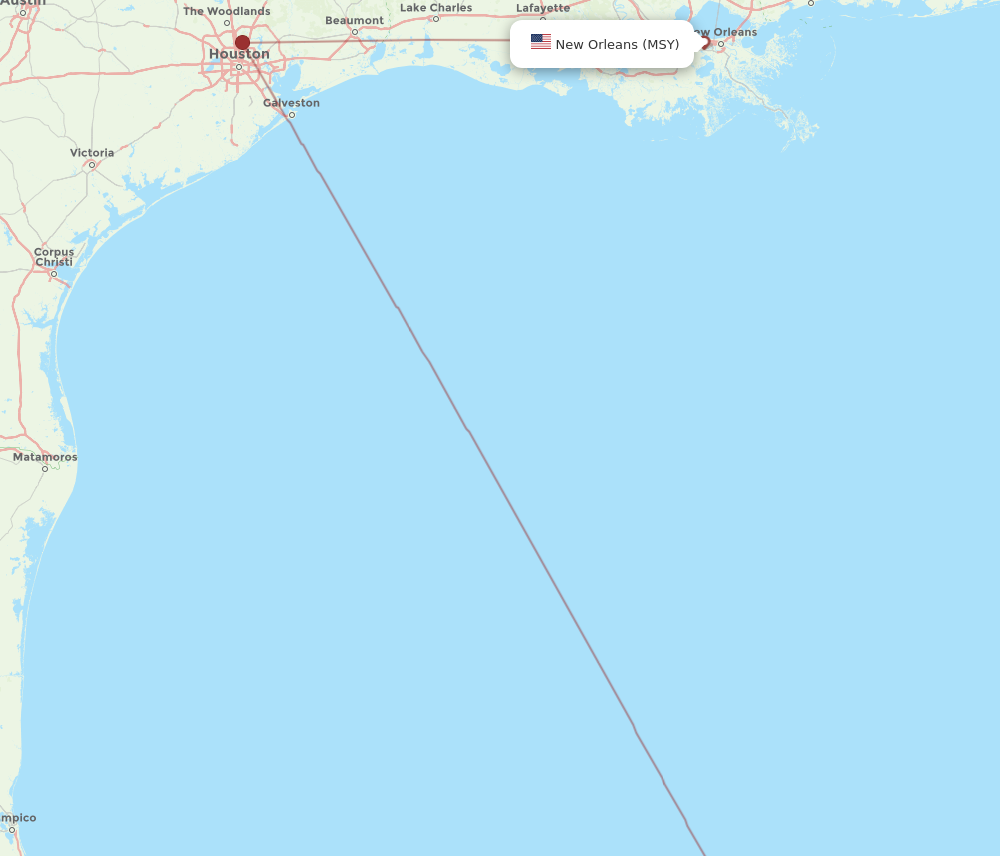 Flights from Merida to New Orleans MID to MSY Flight Routes