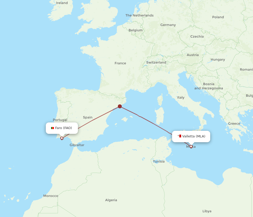 Flights from Malta to Faro MLA to FAO Flight Routes