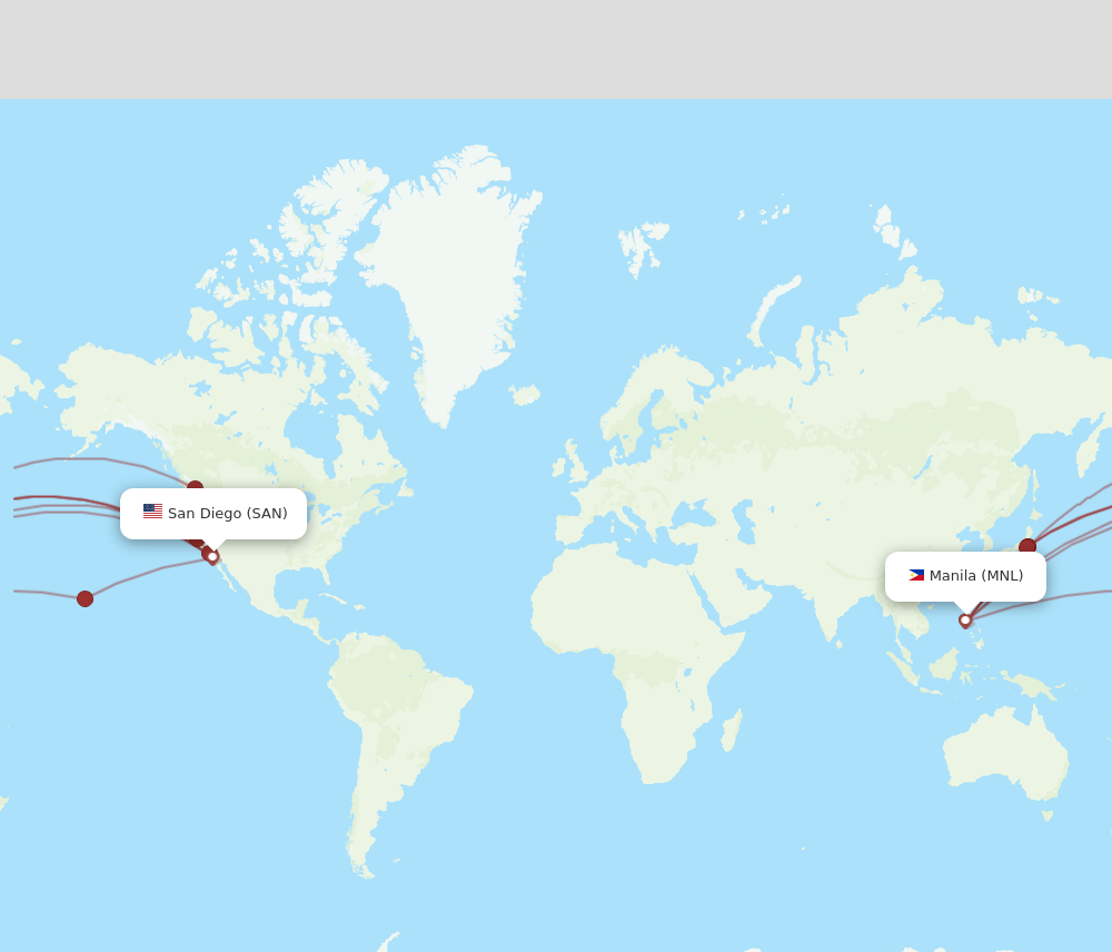 Flights from Manila to San Diego MNL to SAN Flight Routes